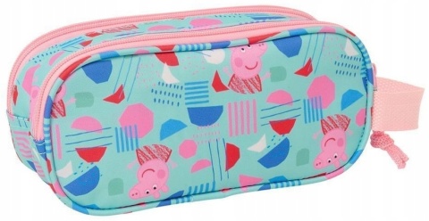 Piórnik saszetka tuba podwójna 3D wypukły Świnka Peppa Pig Safta