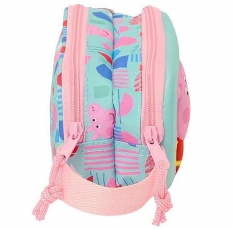 Piórnik saszetka tuba podwójna 3D wypukły Świnka Peppa Pig Safta