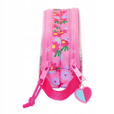 Piórnik saszetka tuba podwójna Trolle Trole brokatowy Safta