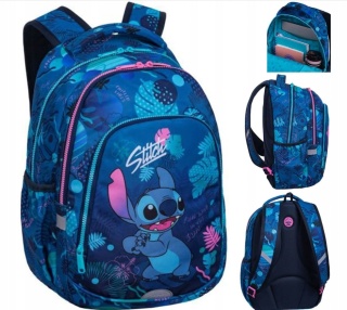 Plecak piórnik z wyposażeniem bidon śniadaniówka plastelina zeszyt STITCH