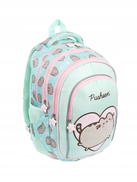 Plecak szkolny + worek + piórnik +wyprawka zestaw upominkowy kot Pusheen
