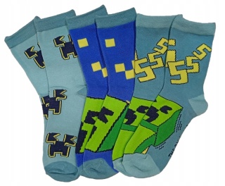 Skarpety skarpetki MINECRAFT CREEPER skarpetki chłopięce 3-pak 27/30