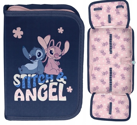 Stich Andzia piórnik bez wyposażenia rozkładany pojedynczy Angel i Stitch