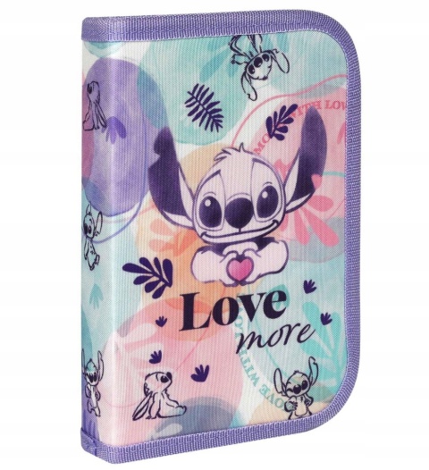 Stich piórnik bez wyposażenia rozkładany plan lekcji Lilo i Stitch pastel