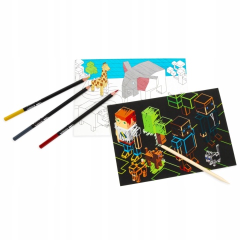 Wydrapywanka i kolorowanka GAME jak minecraft