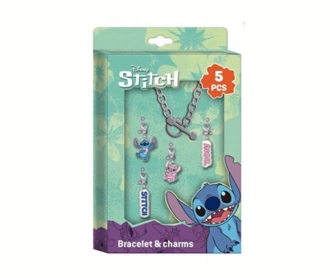 Bransoletka i zawieszki charms dla dzieci Stich Lilo i Stitch