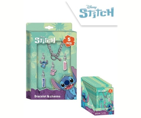Bransoletka i zawieszki charms dla dzieci Stich Lilo i Stitch