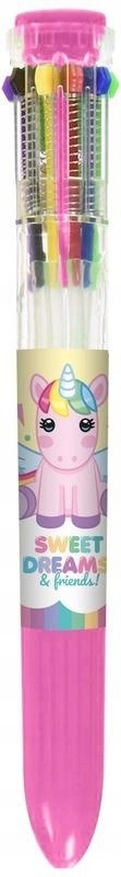 Długopis 10 kolorowy Jednorożce unicorn Sweet Dreams