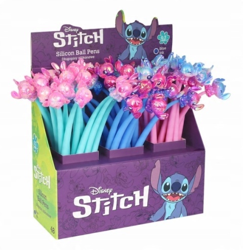 Długopis żelowy silikonowy Flexy Stitch Patio z toperem figurką Stich 1 szt
