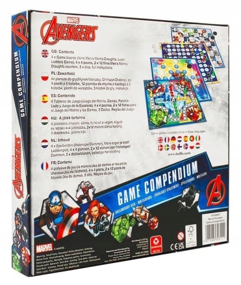Gra planszowa chińczyk warcaby młynek drabiny Avengers Hulk Ameryka Gra planszowa chińczyk warcaby młynek drabiny Avengers Hulk Ameryka