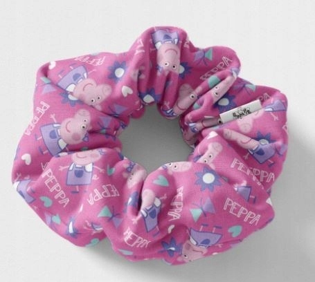 Gumki frotki do włosów scrunchies Świnka Peppa 5 SZT