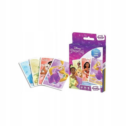 Karty Księżniczki Disney 4w1 Shuffle fun Snap, pary, gry akcji