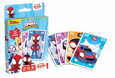 Karty Spidey Spiderman 3w1 Shuffle fun Snap, pary, gry akcji