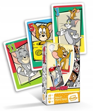 Karty gry czarny Piotruś memo kot Tom i Jerry