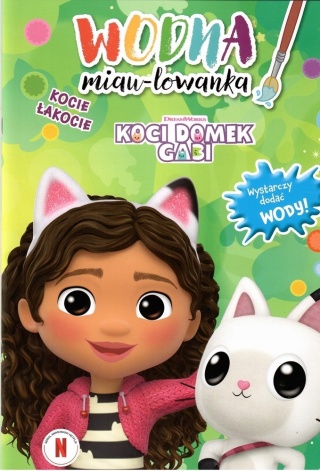Kolorowanka wodna miau-lowanka Koci domek Gabi Kocie łakocie malowanka