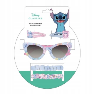 Lilo i Stitch okulary przeciwsłoneczne spinki gumki Stich frotki