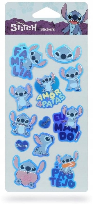Naklejki nalepki holograficzne puffy Lilo i Stitch Stich