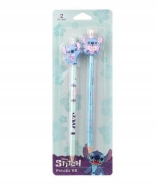 Ołówek z gumką i toperem Stitch Lilo I Stich love 2 szt