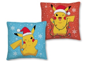 Poduszka jasiek POKEMON PIKACHU świąteczna zimowa 40x40