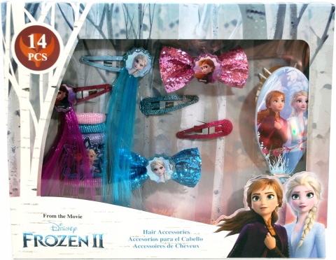 Spinki gumki szczotka do włosów KRAINA LODU