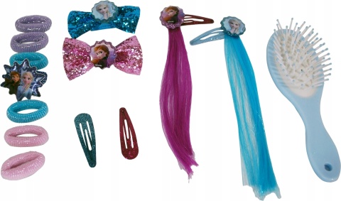 Spinki gumki szczotka do włosów KRAINA LODU