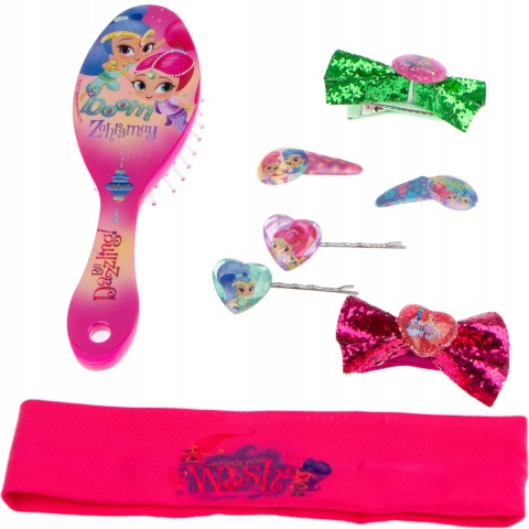 Szczotka do włosów spinki gumki SHIMMER I SHINE