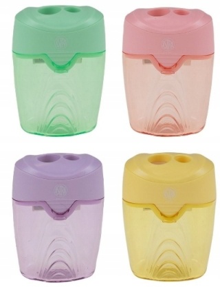 Temperówka strugaczka podwójna z pojemnikiem Astra Wave Pastel