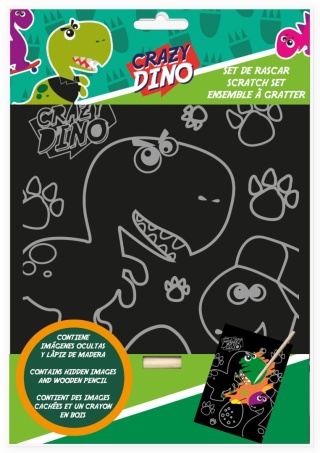 Wydrapywanka+ rysik Crazy Dino dinozaury