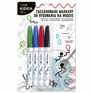 Zaczarowane markery do rysowania na wodzie 4 szt Kidea
