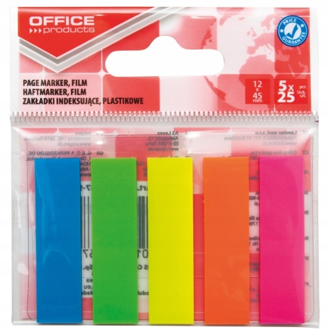 Zakładki indeksujące znaczniki karteczki fluorescencyjne 12x43 125 szt Zakładki indeksujące znaczniki karteczki fluorescencyjne 12x43 125 szt