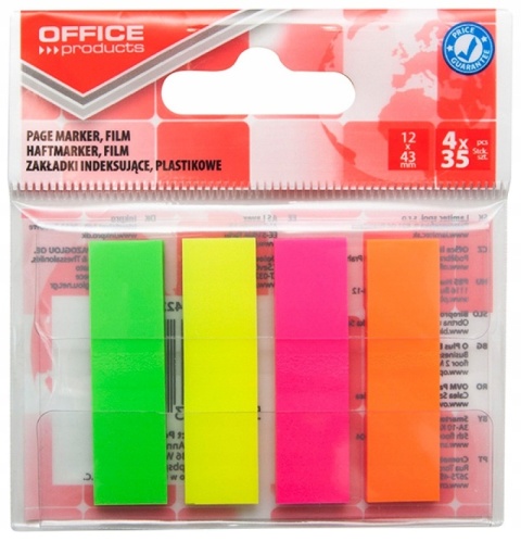 Zakładki indeksujące znaczniki karteczki fluorescencyjne 12x43 140 szt