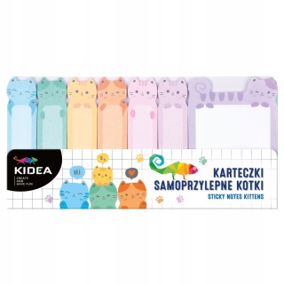 Zakładki indeksujące znaczniki karteczki samoprzylepne kotki Kidea
