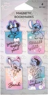 Zakładki magnetyczne do książek Disney 100 lat Stitch Księżniczki 4 SZT