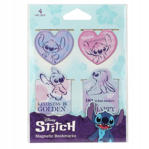 Zakładki magnetyczne do książek LILO I STITCH Stich summer 4 szt