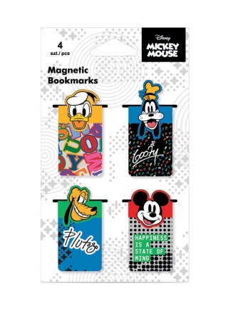 Zakładki magnetyczne do książek Myszka Mickey Miki Donald Pluto Goofy 4 SZT