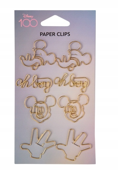 Zakładki spinacze do książek Myszka Mickey Miki 8 SZT złoty