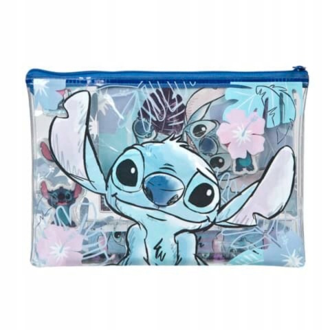 Zestaw Stich linijka ołówek notes temperówka saszetka gumka Lilo I Stitch