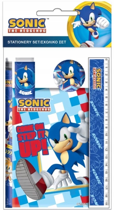 Zestaw szkolny 5el ołówek linijka SONIC