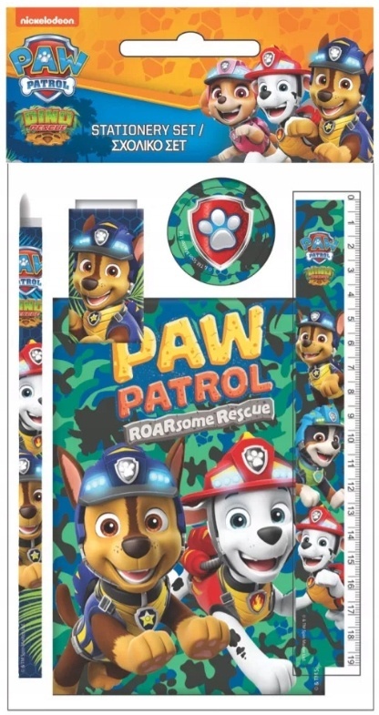 Zestaw szkolny 5el ołówek linijka gumka PSI PATROL Zestaw szkolny 5el ołówek linijka gumka PSI PATROL