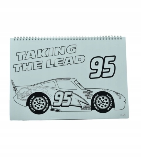 AUTA Zygzak McQueen szkicownik kolorowanki na spirali naklejki A4 40 k