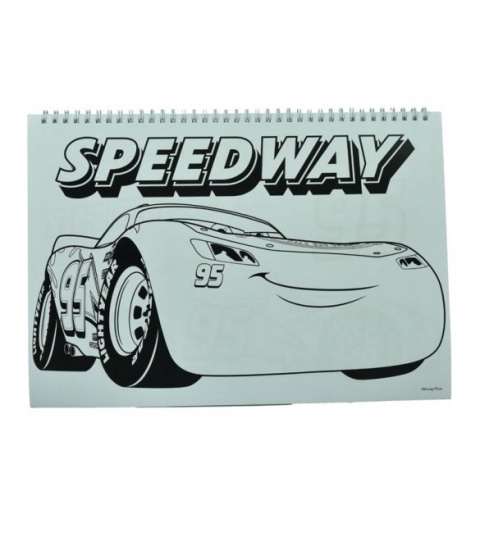 AUTA Zygzak McQueen szkicownik kolorowanki na spirali naklejki A4 40 k