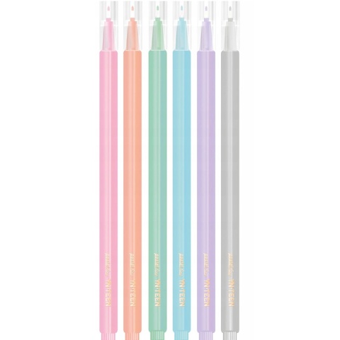 Cienkopis pisaki INTERDRUK pastel teen 0,7 mm zestaw 6 szt Cienkopis pisaki INTERDRUK pastel teen 0,7 mm zestaw 6 szt