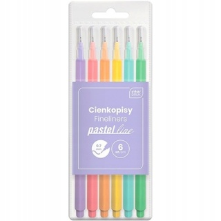 Cienkopis pisaki INTERDRUK pastelowe 0,7 mm zestaw 6 szt