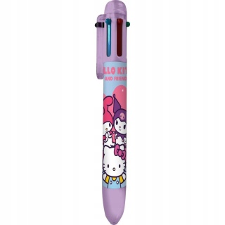 Długopis 6 kolorów kotek Hello Kitty My melody Kuromi wielokolorowy