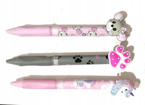 Długopis wymazywalny ścieralny St. Majewski myszka łapka kot panda 6 szt