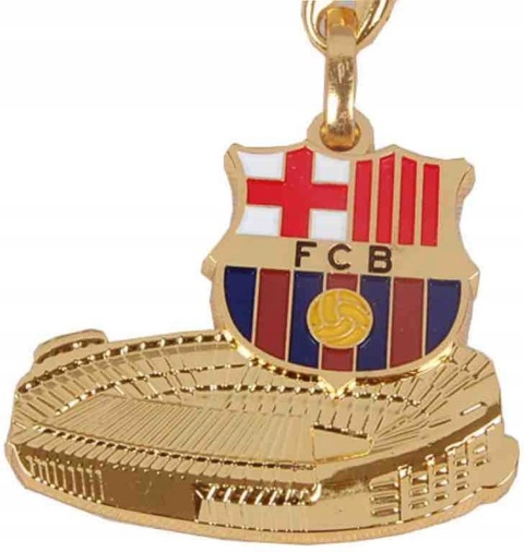 FC BARCELONA Barca brelok breloczek zawieszka do kluczy + przypinka metal