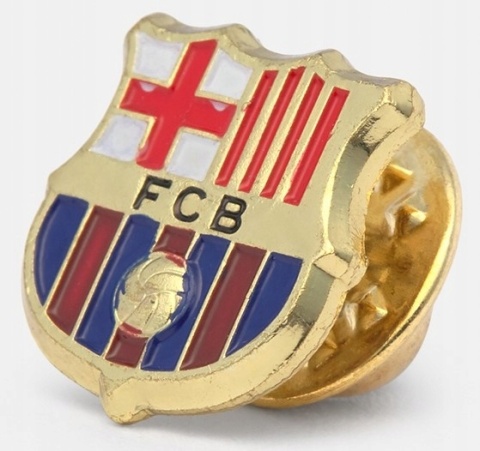 FC BARCELONA Barca brelok breloczek zawieszka do kluczy + przypinka metal