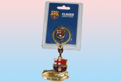 FC BARCELONA Barca brelok breloczek zawieszka do kluczy + przypinka metal