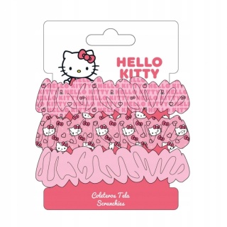 Gumki Stich frotki scrunchies Hello Kitty zestaw 3 szt