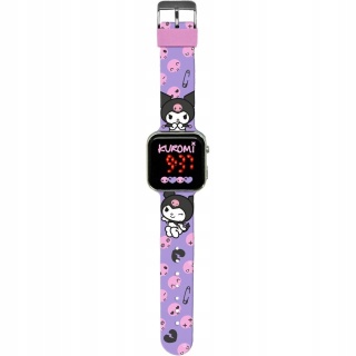 Hello Kitty My melody Kuromi kotek zegarek dziecięcy na rękę cyfrowy LED